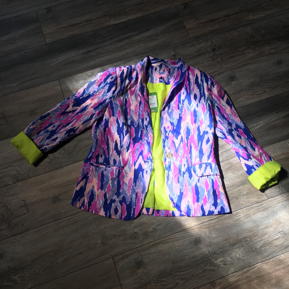 Lilly Pulitzer ikat "Saffron" amethyst blazer!